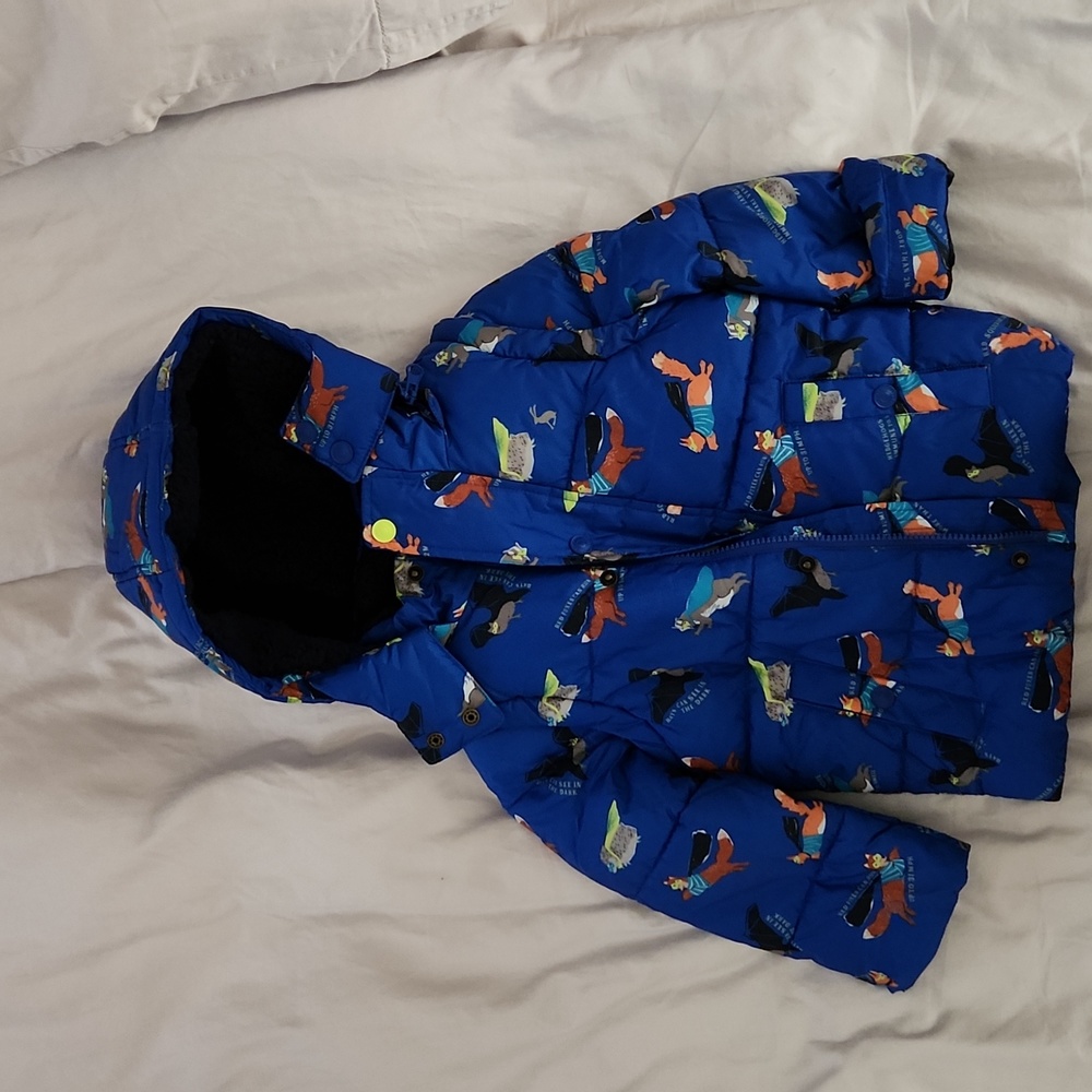 Joules NWT blue boys winter jacket size 4Y
